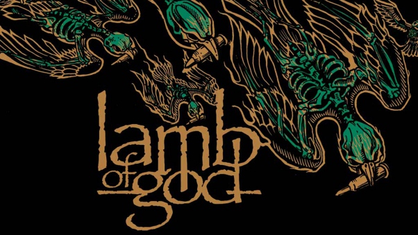 Lamb Of God Wallpaper Letters Background Birds Skeletons