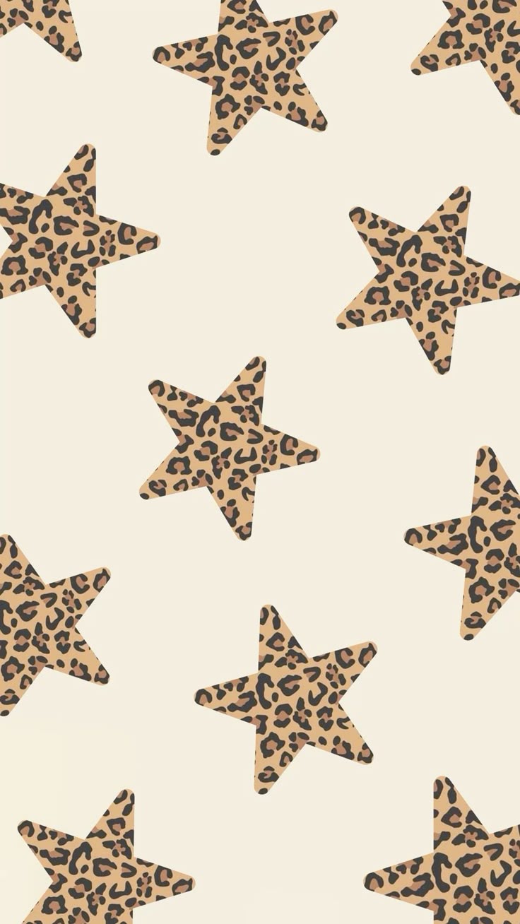 Cheetah Print Stars In Wallpaper