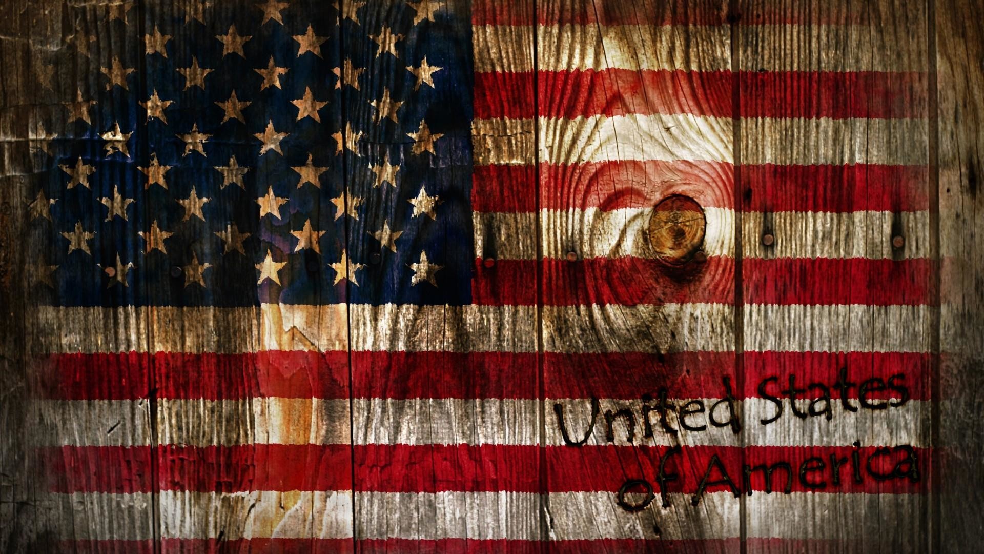 Rustic American Flag Wallpaper