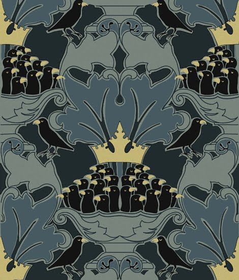 Four Twenty Blackbirds Wallpaper Arts Crafts Style