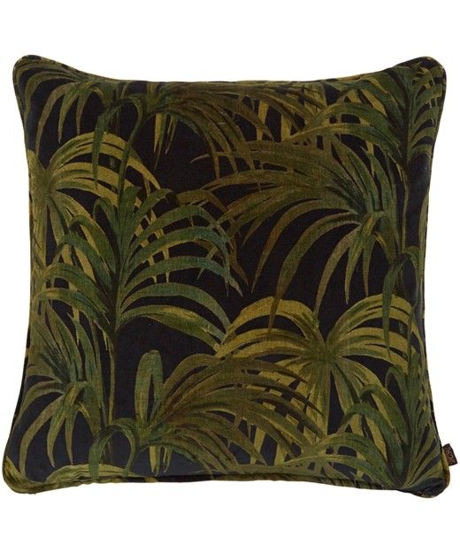 House Of Hackney Midnight And Green Palmeral Cushion