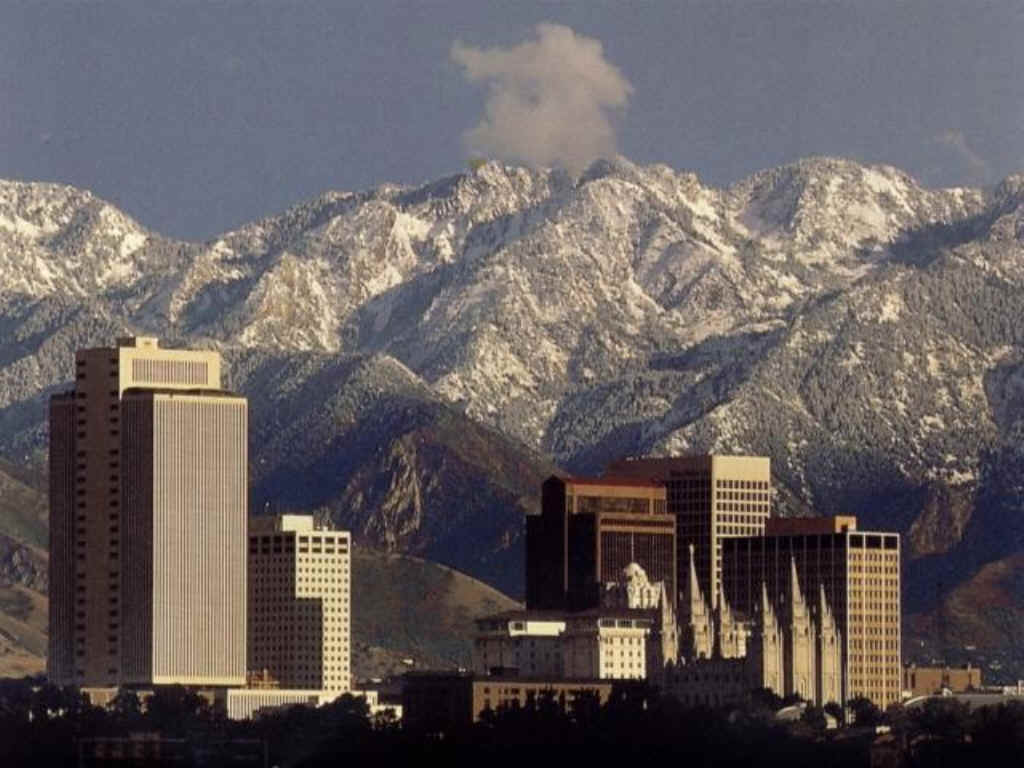 City Salt Lake Sunset