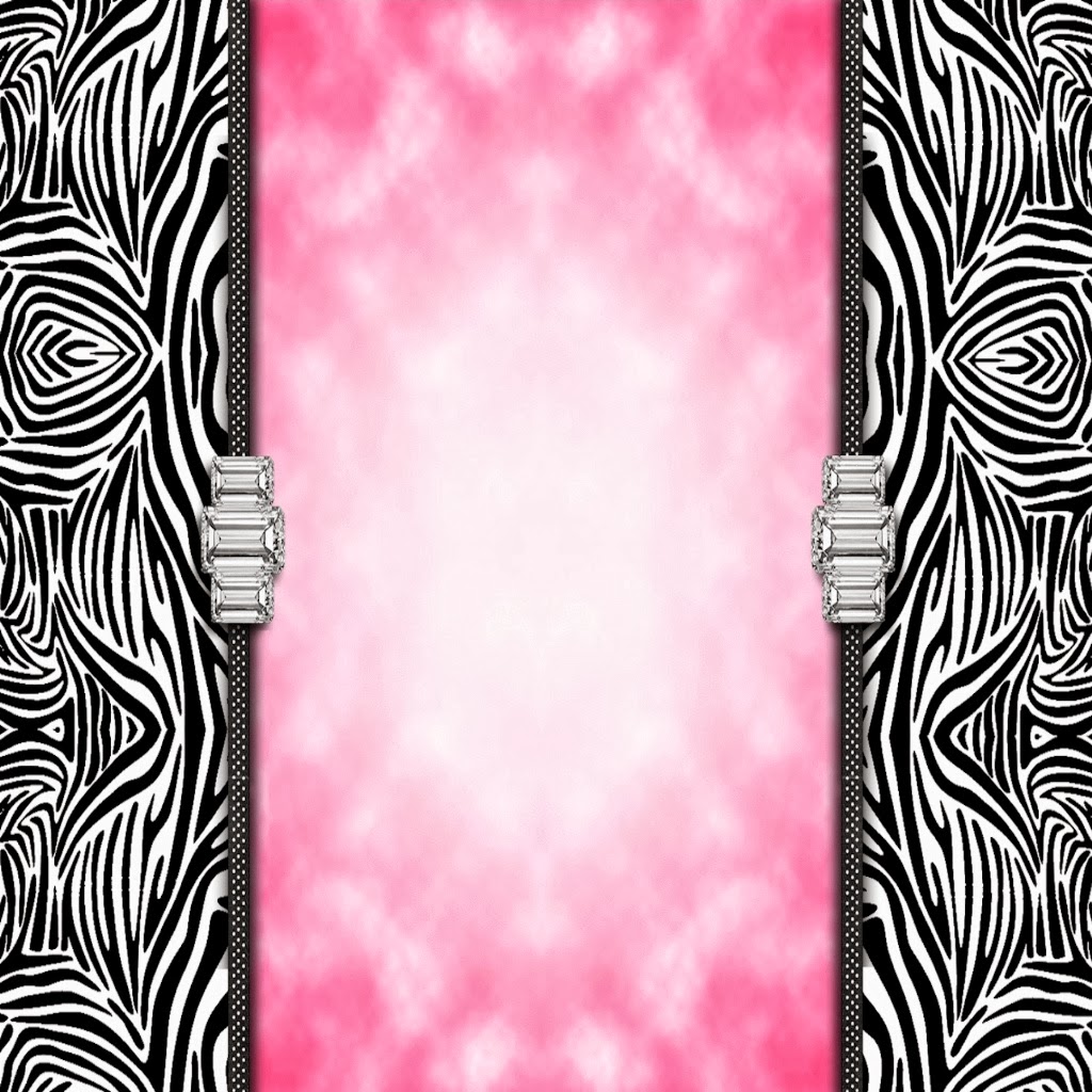 Pink Zebra Border Wallpaper