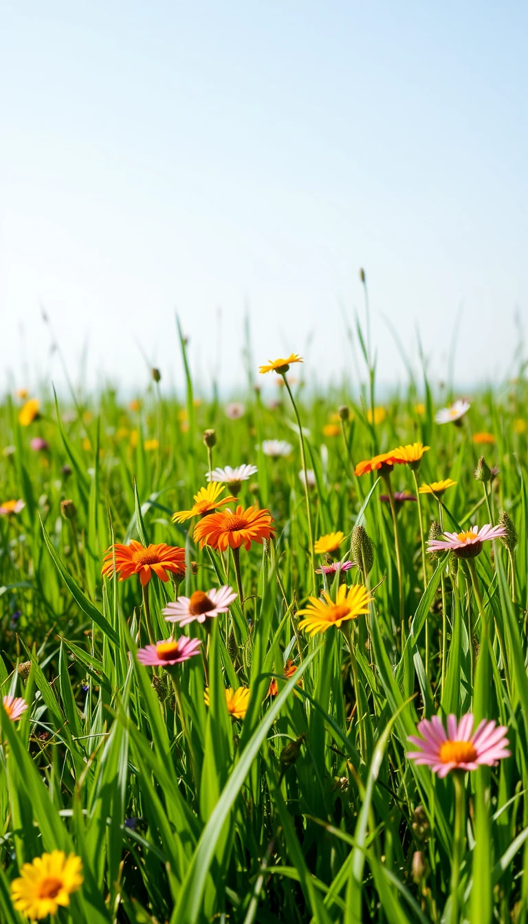Grass And Flower Wallpaper