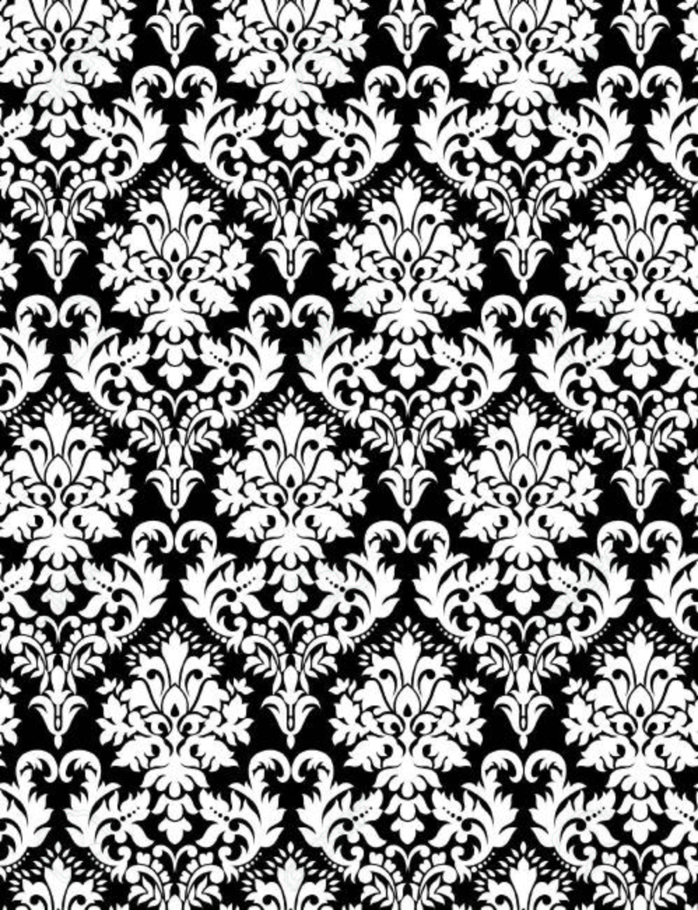 Seamless Paisley Wallpaper In Black Background Royalty