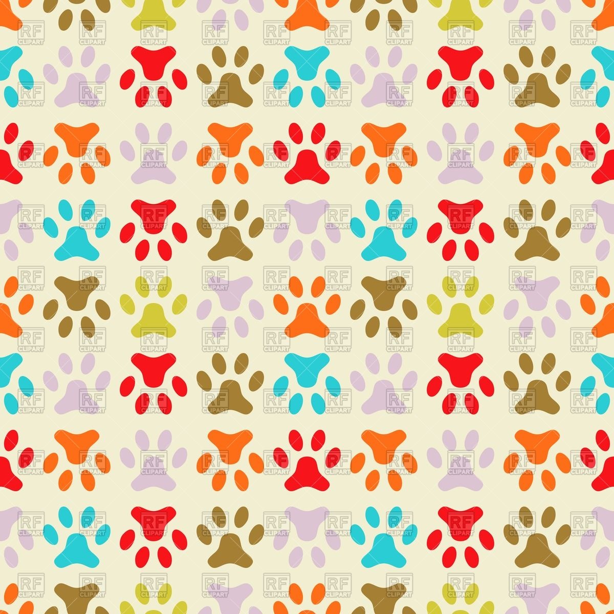 Cute Dog And Doodle Paw Prints Blue Paws Pattern Royalty Free SVG  Cliparts Vectors And Stock Illustration Image 108457188