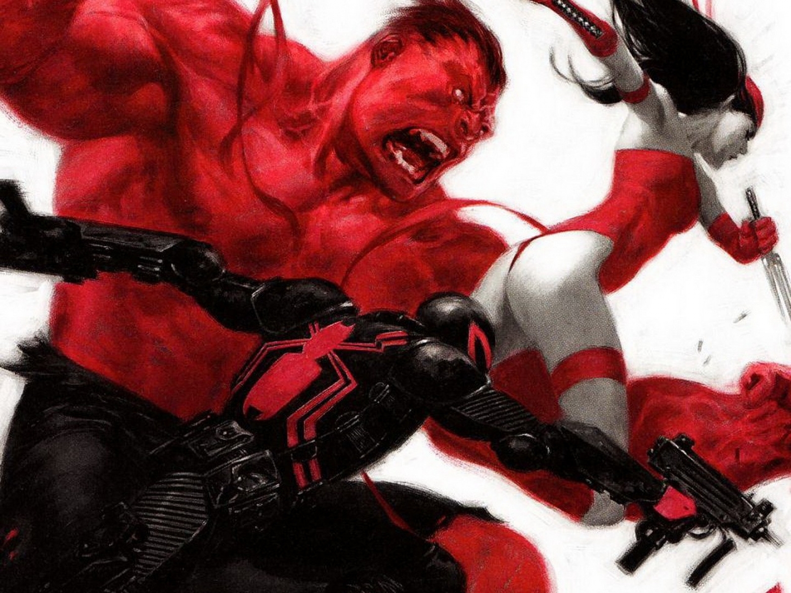 Red Hulk Marvel Thunderbolts Wallpaper Art HD