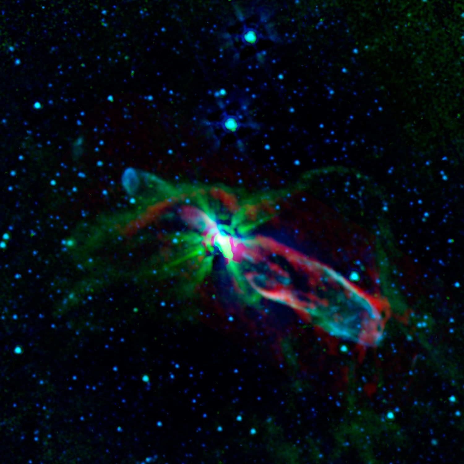 Bubbly Newborn Star Nasa Spitzer Space Telescope