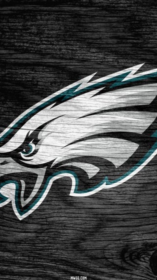 Philadelphia Eagles Grey Weathered Wood Wallpaper For iPhone