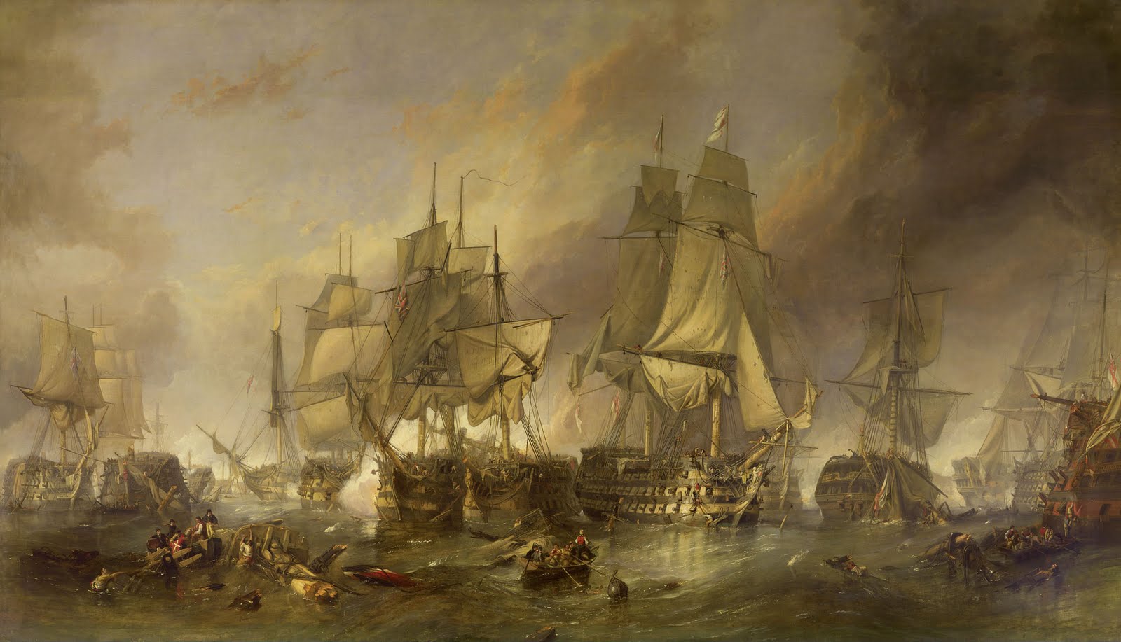 Historical Wallpaper Battle Of Trafalgar Bataille De