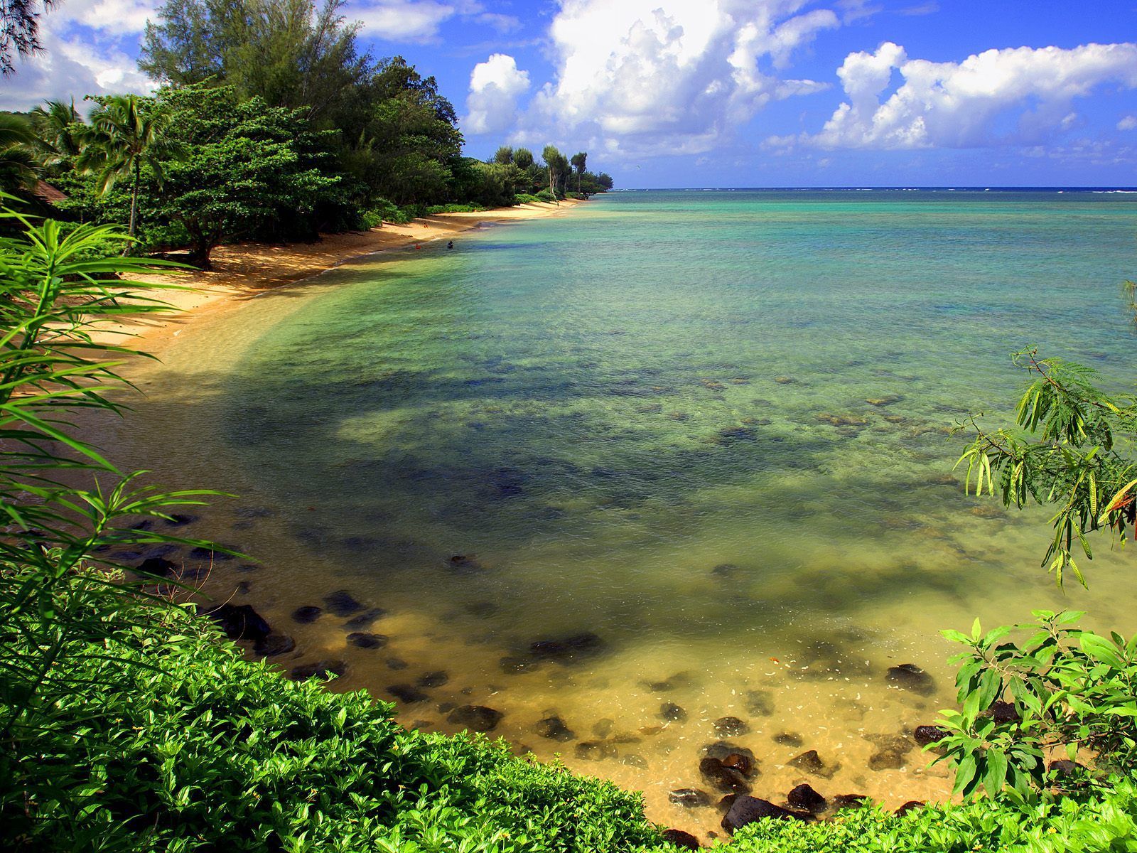 Free Download Anini Beach Kauai Hawaii Favorite Snorkeling Place Favorite 1600x1200 For Your