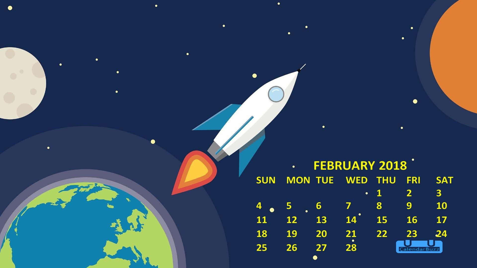February 2018 Calendar Wallpaper Download CalendarBuzz