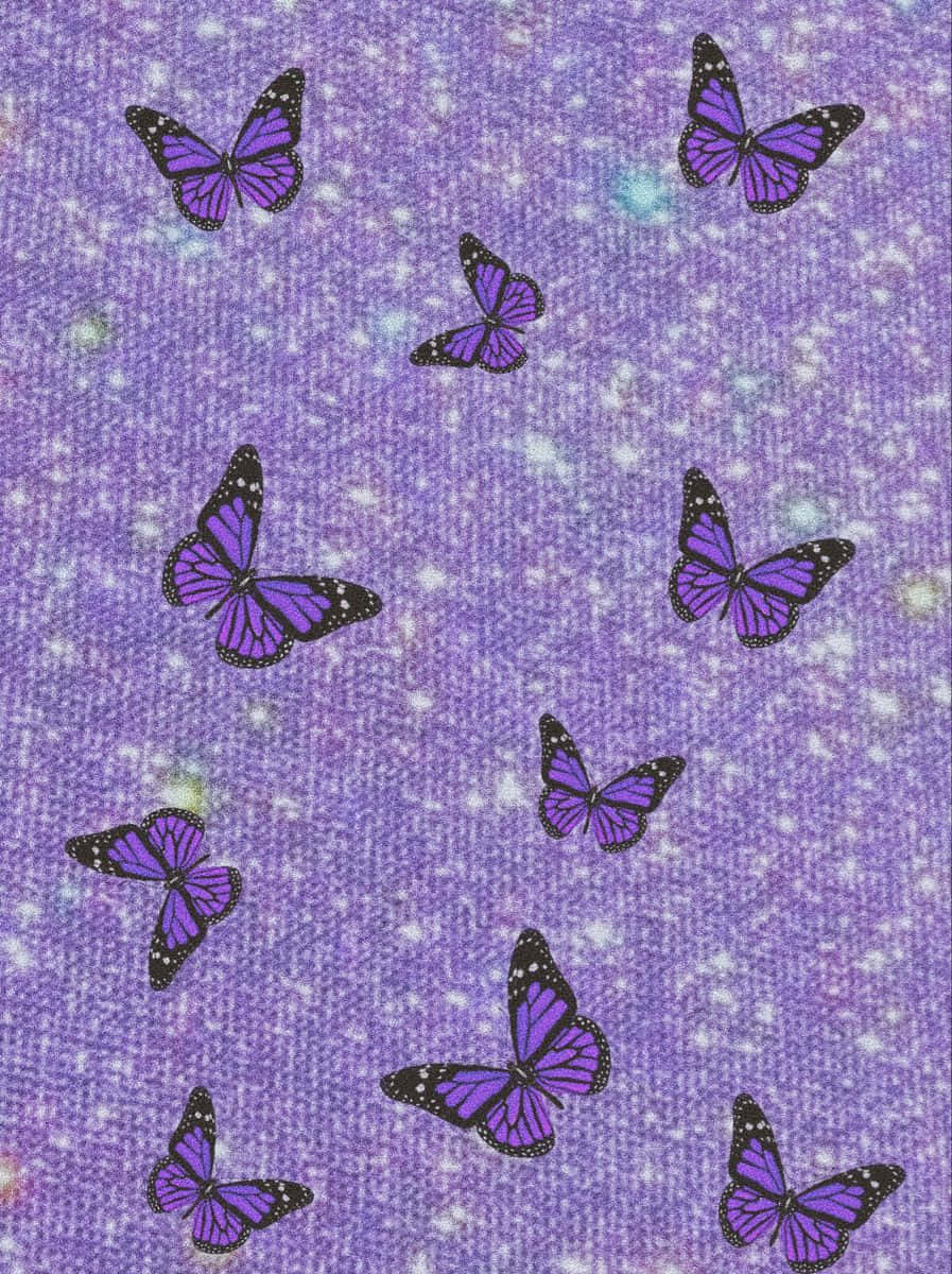 Adorn Your Walls With The Beauty Of A Glitter Butterfly Wallpaper