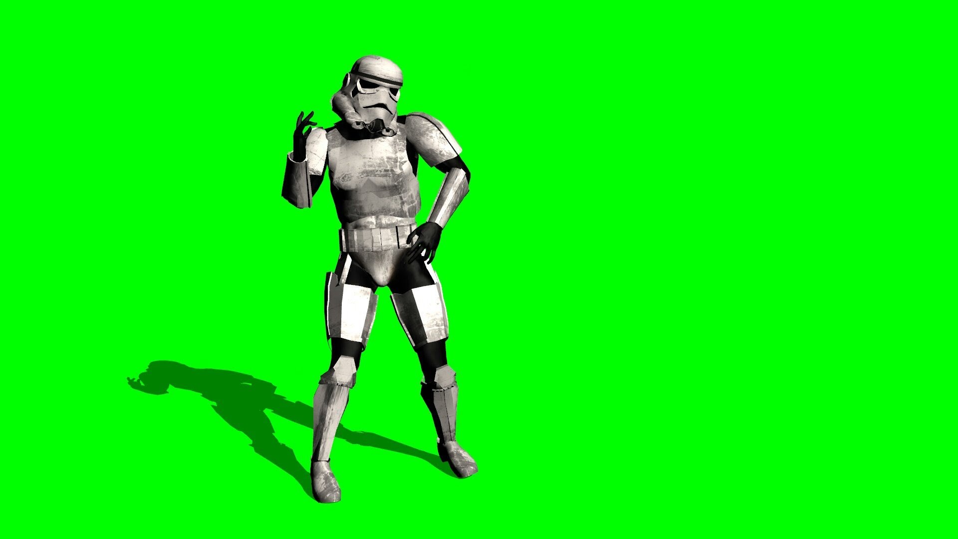 Star Wars Dancing Storm Trooper On Green Screen