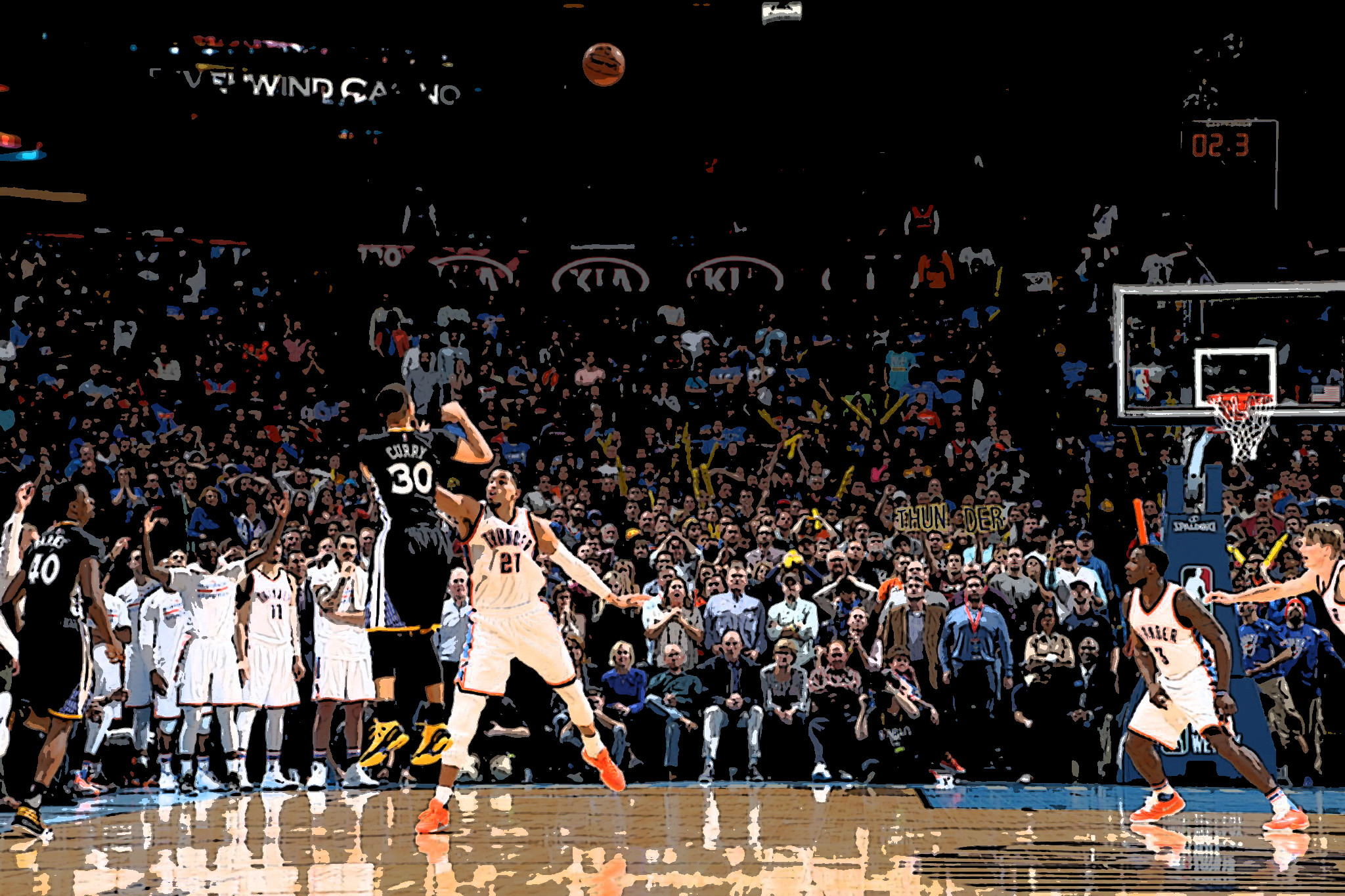 Stephen Curry Epic Shot HD Desktop Wallpaper