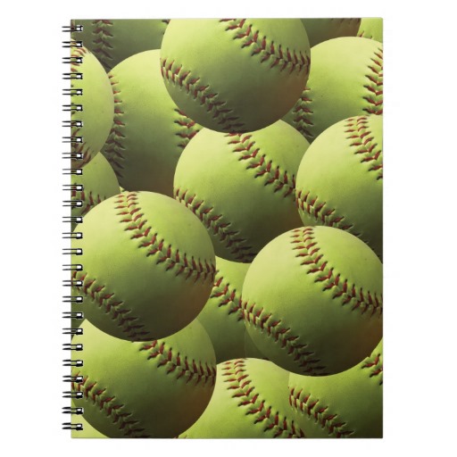 Yellow Softball Wallpaper Journals