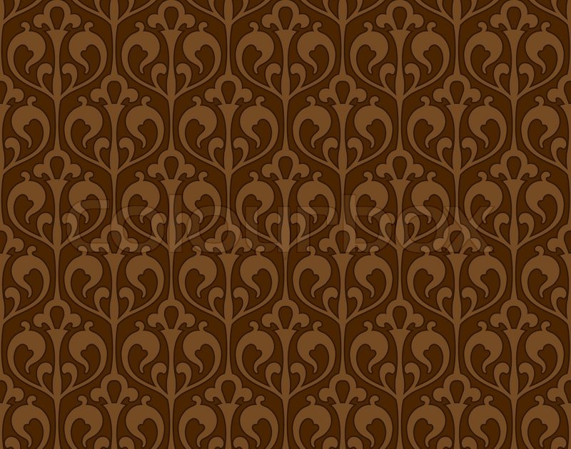 Dark Brown Background Pattern Seamless Floral