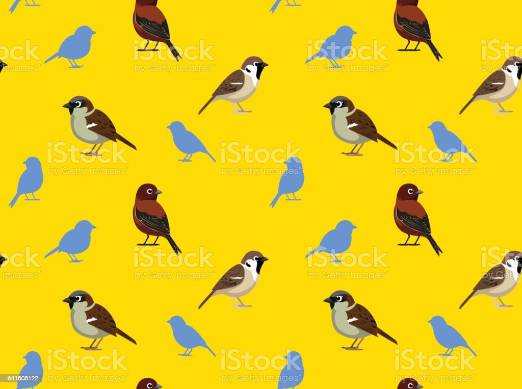 Bird Sparrow Wallpaper Stock Illustration Image Now