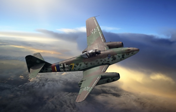 Me German Jet Fighter War Ww2 Drawing Wallpaper Photos