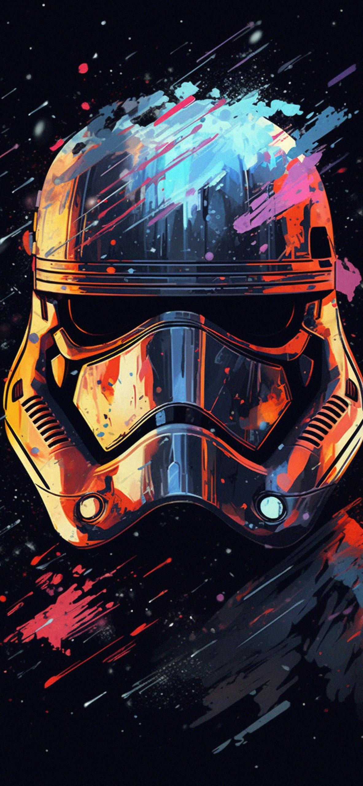 Star Wars Trooper Helmet Art Wallpaper