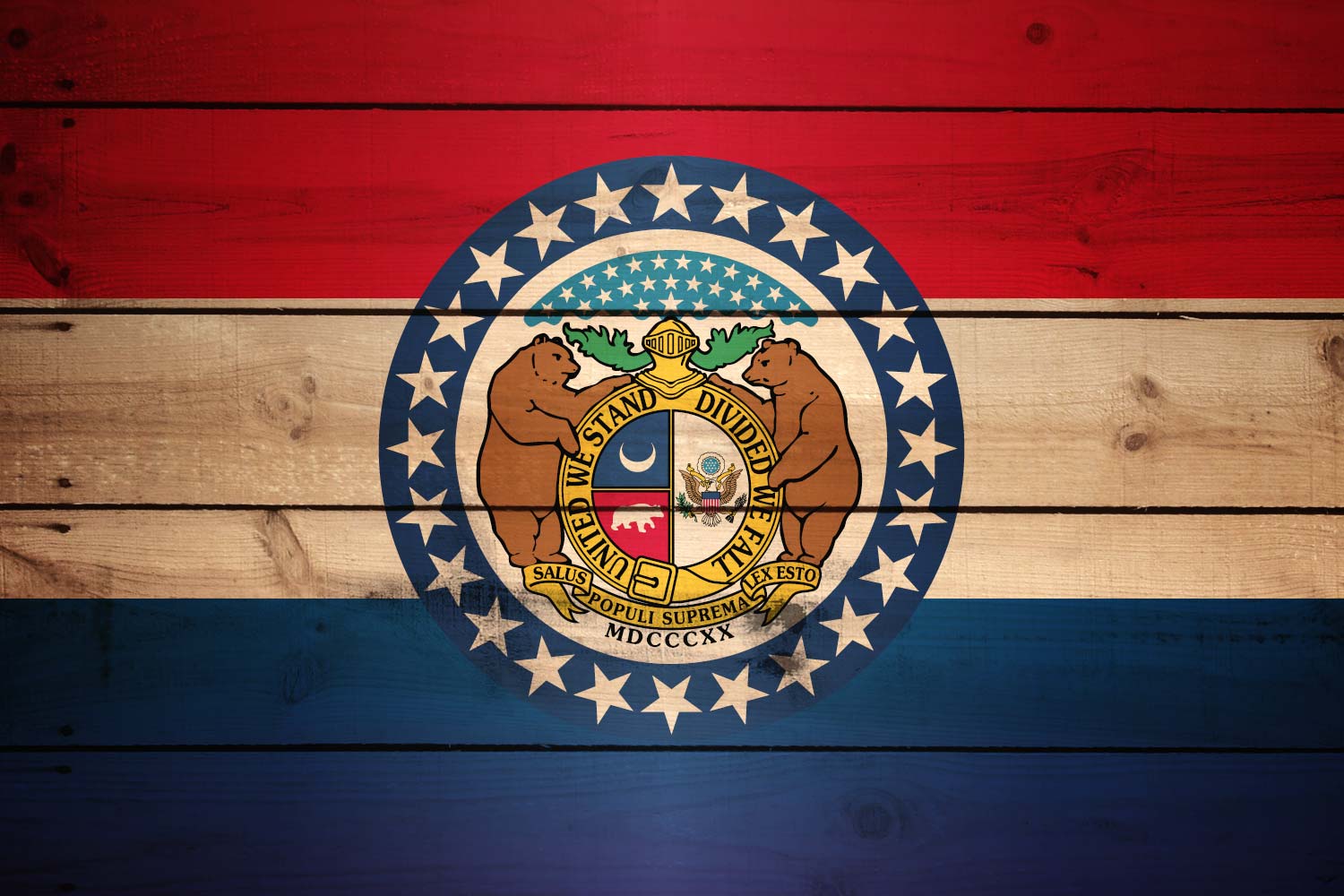 Missouri S Flag The Wooden Missourian
