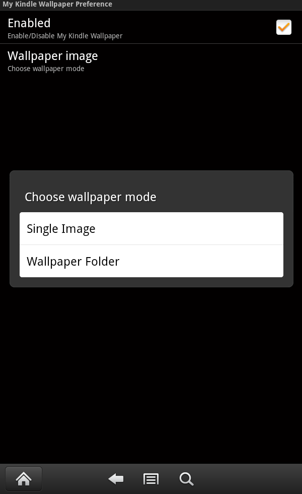 If You Select Single Image Mode My Kindle Wallpaper Will Display