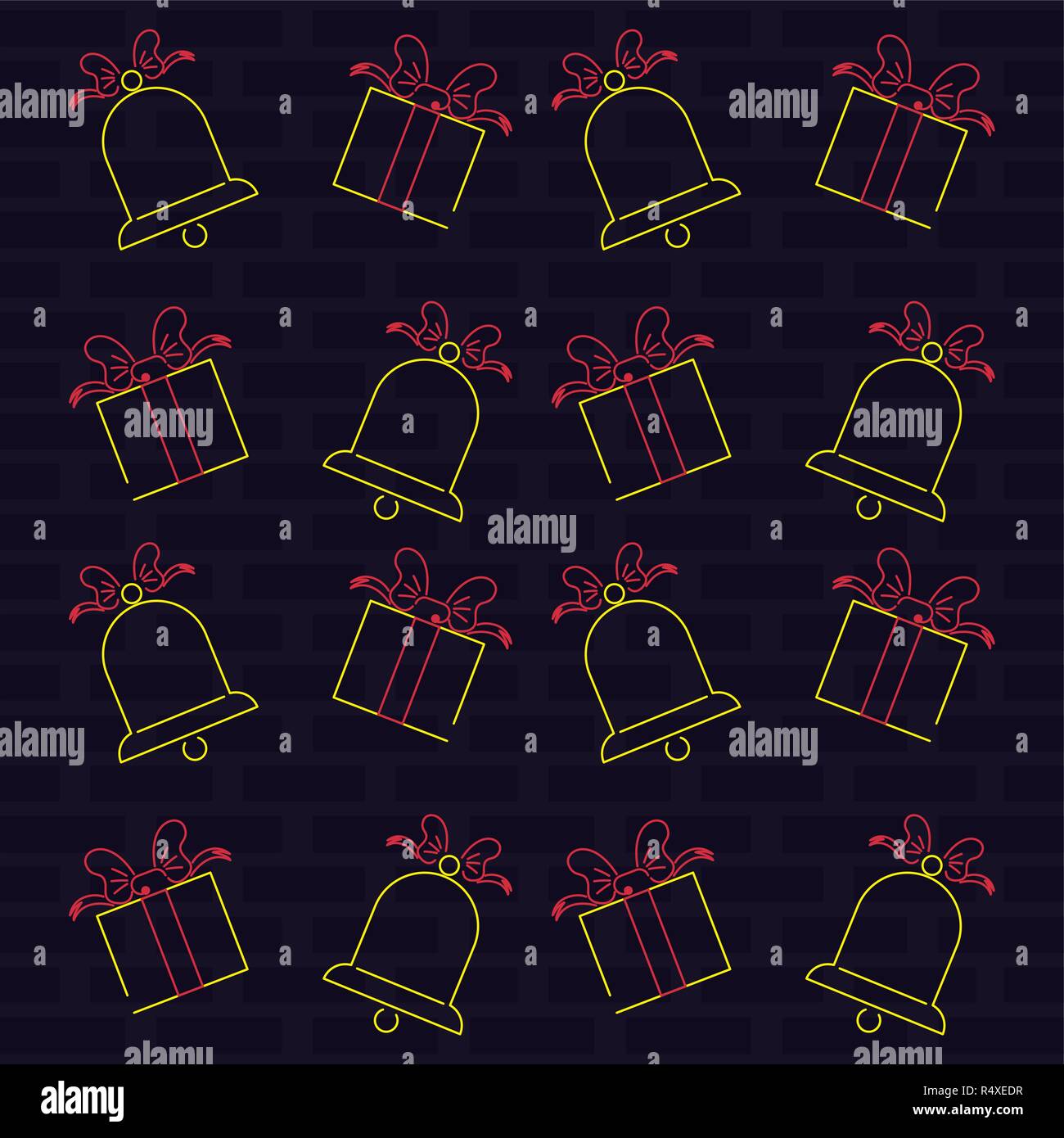 Merry Christmas Wallpaper Neon Lights Stock Vector Image Art