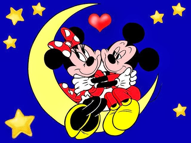Gif Mickey Mouse Con Corazones Y Te Quiero