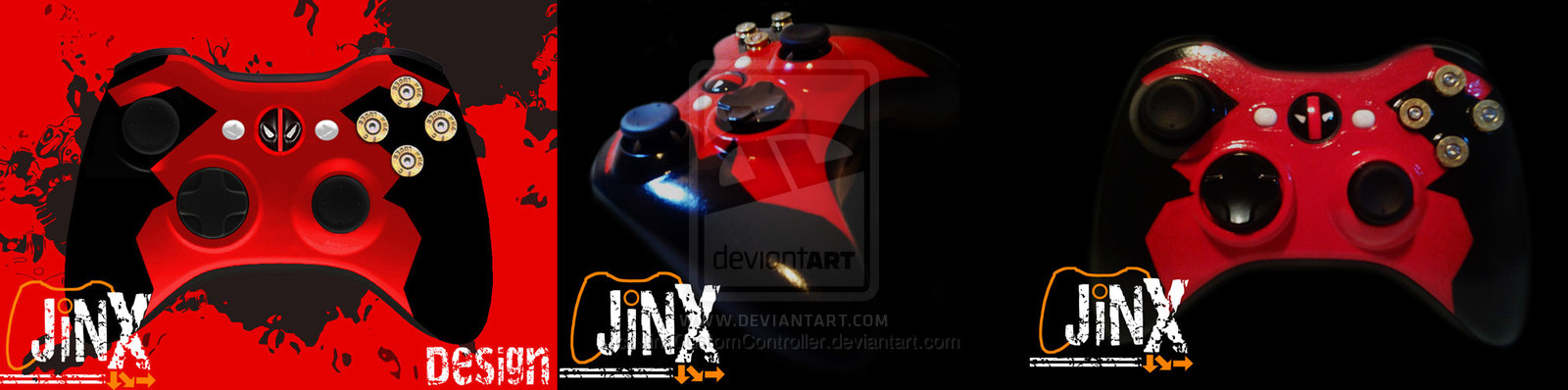 Jinx Xbox Deadpool Inspired Design Pleted By