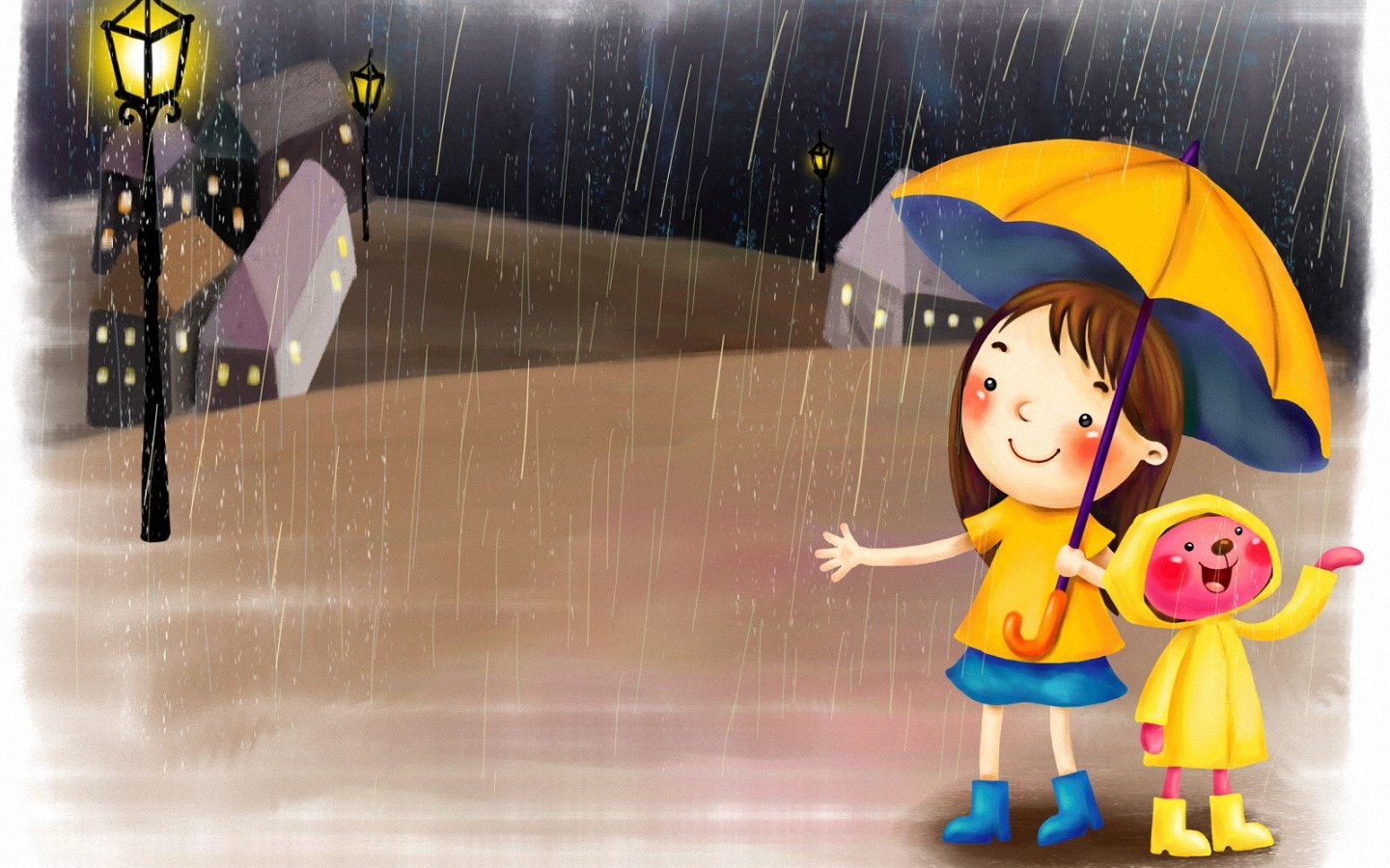 Animated Rain HD Background