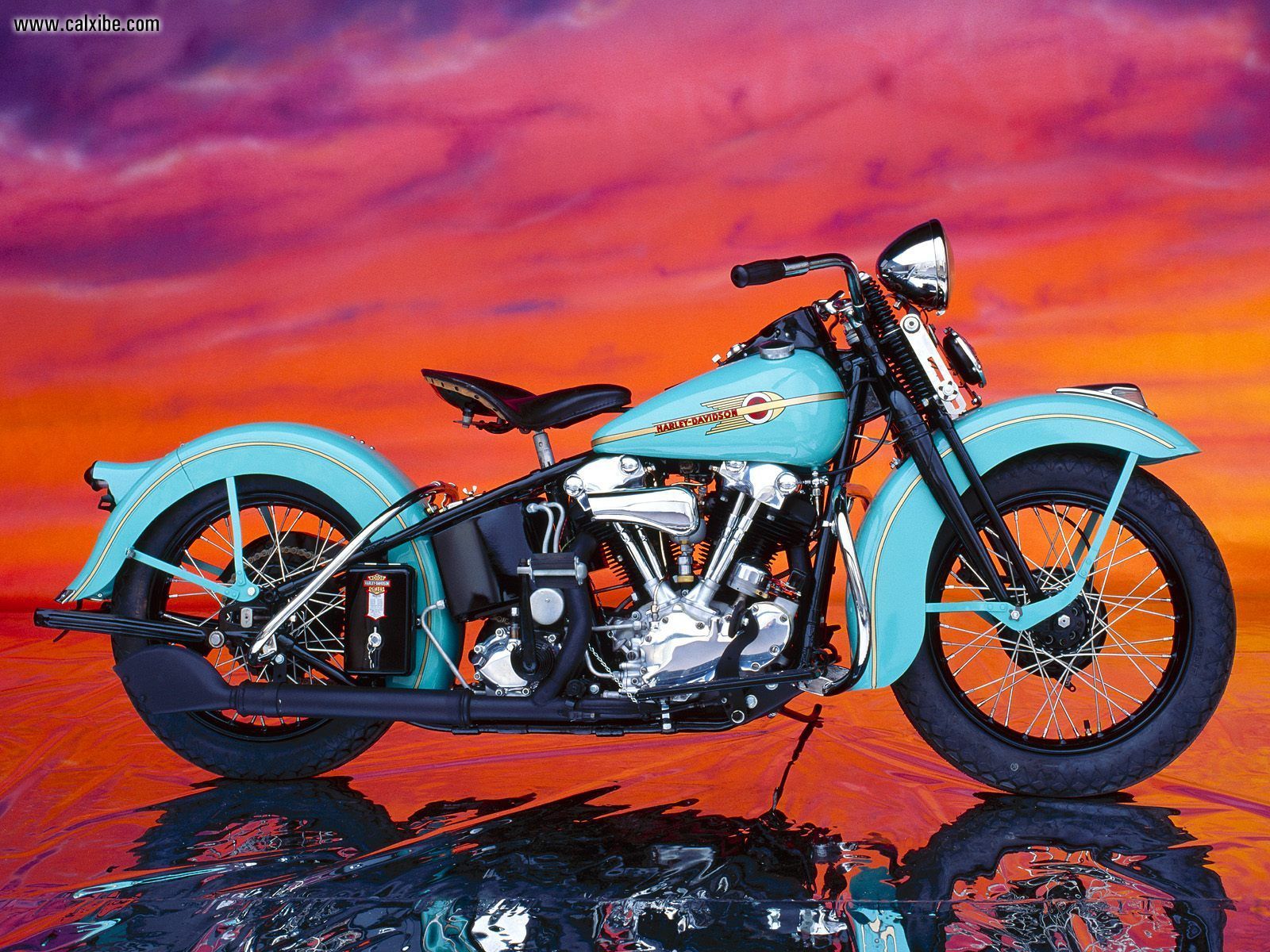 Motor Blue Harley Davidson Picture Nr