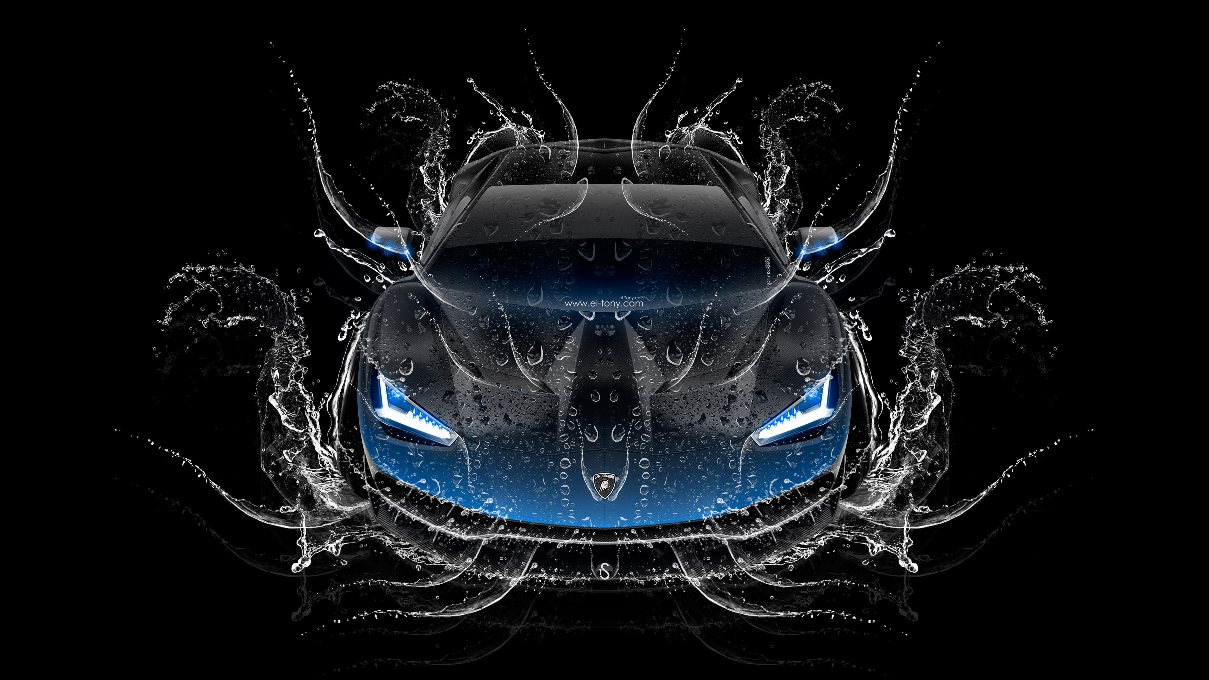 Lamborghini Centenario Frontup Super Water Car Wallpaper 4k