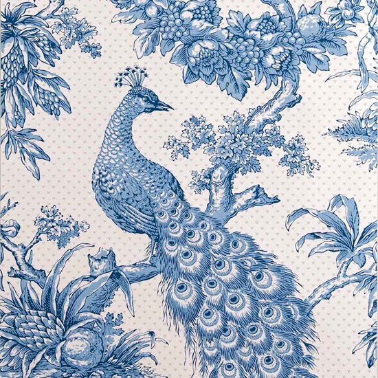 Peacock Hand Printed Wallpaper From Hamilton Weston