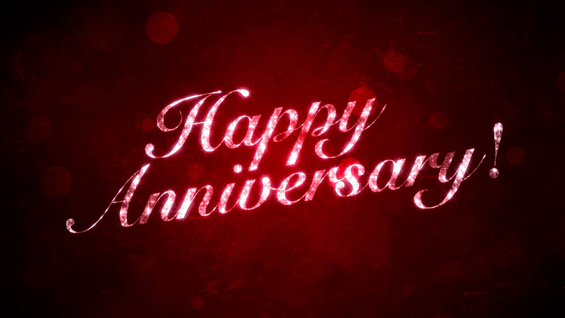 Happy Anniversary On Red HD Background Loop