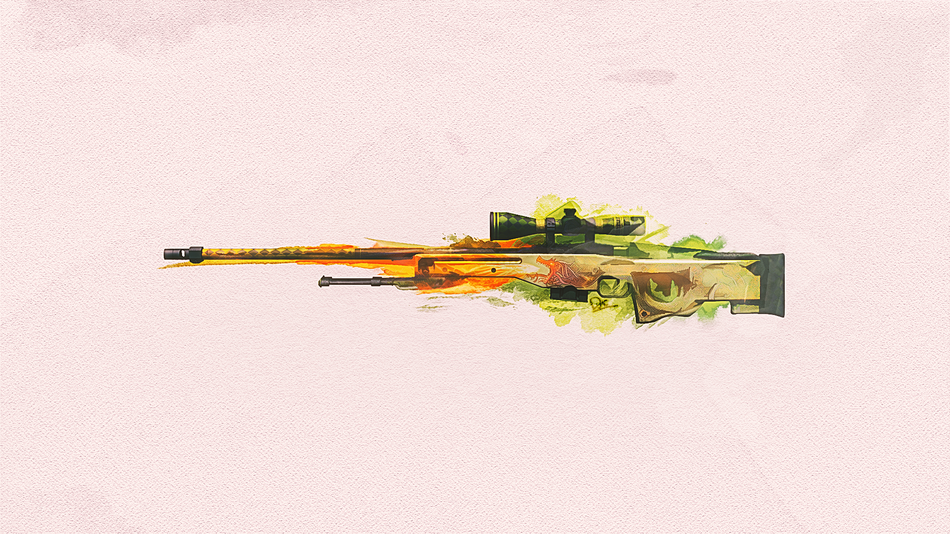 Download Colorful Rifle CS GO iPhone Wallpaper