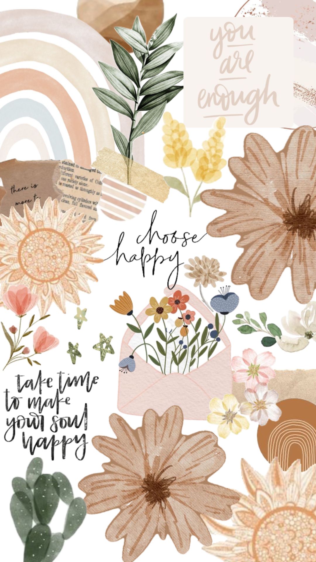 Choose Happy Boho Wallpaper