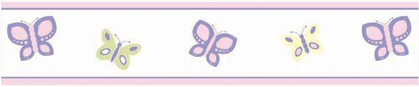 Butterfly Pink And Purple Wallpaper Border For Girls Room Or Nursery