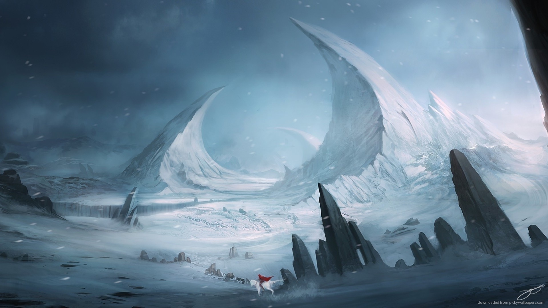 Winter Fantasy Landscape Wallpaper