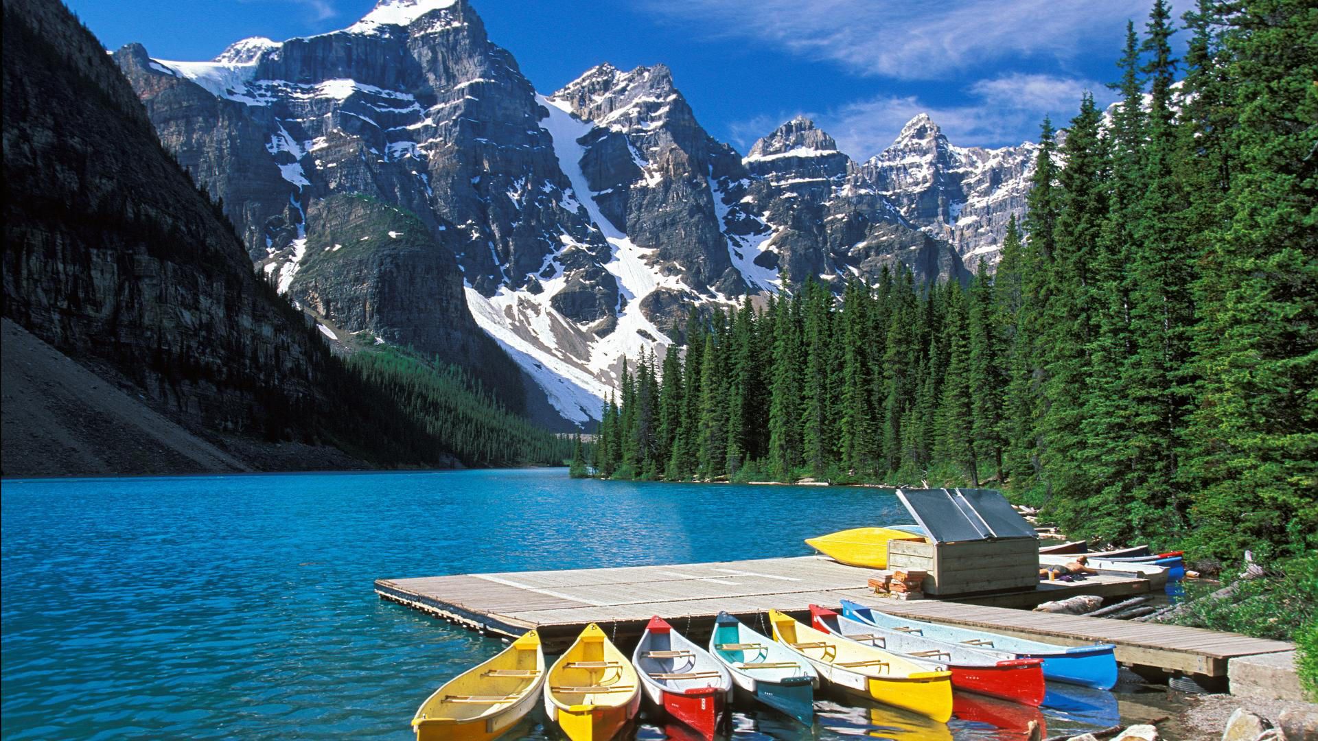 Lake Canada Moraine Banff Desktopia Wallpaper Park