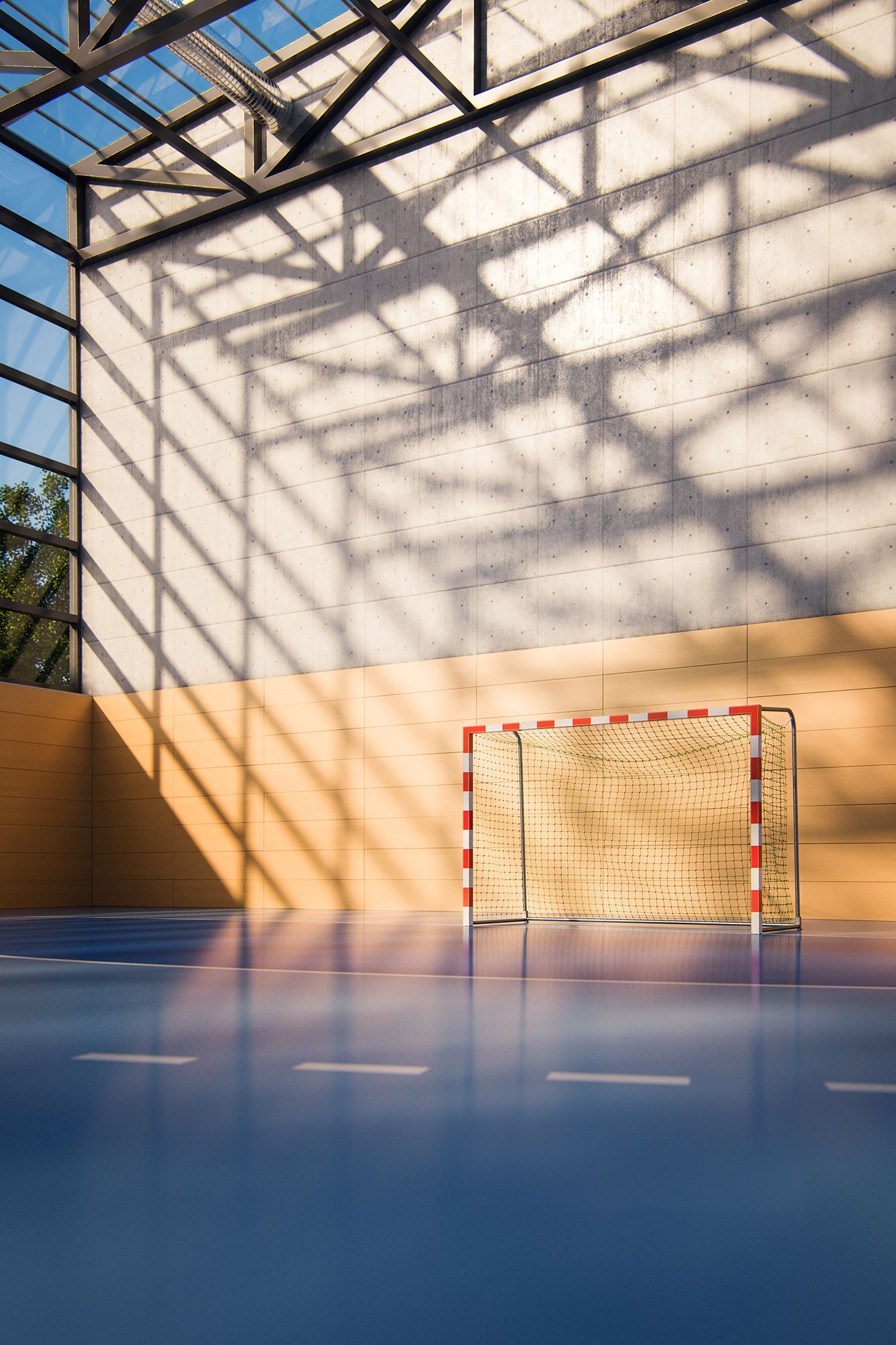 Handball Court On Bilder