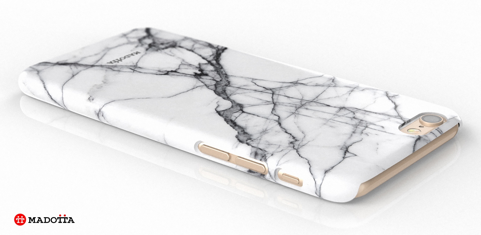 Cracked White Marble iPhone Cover On A Background