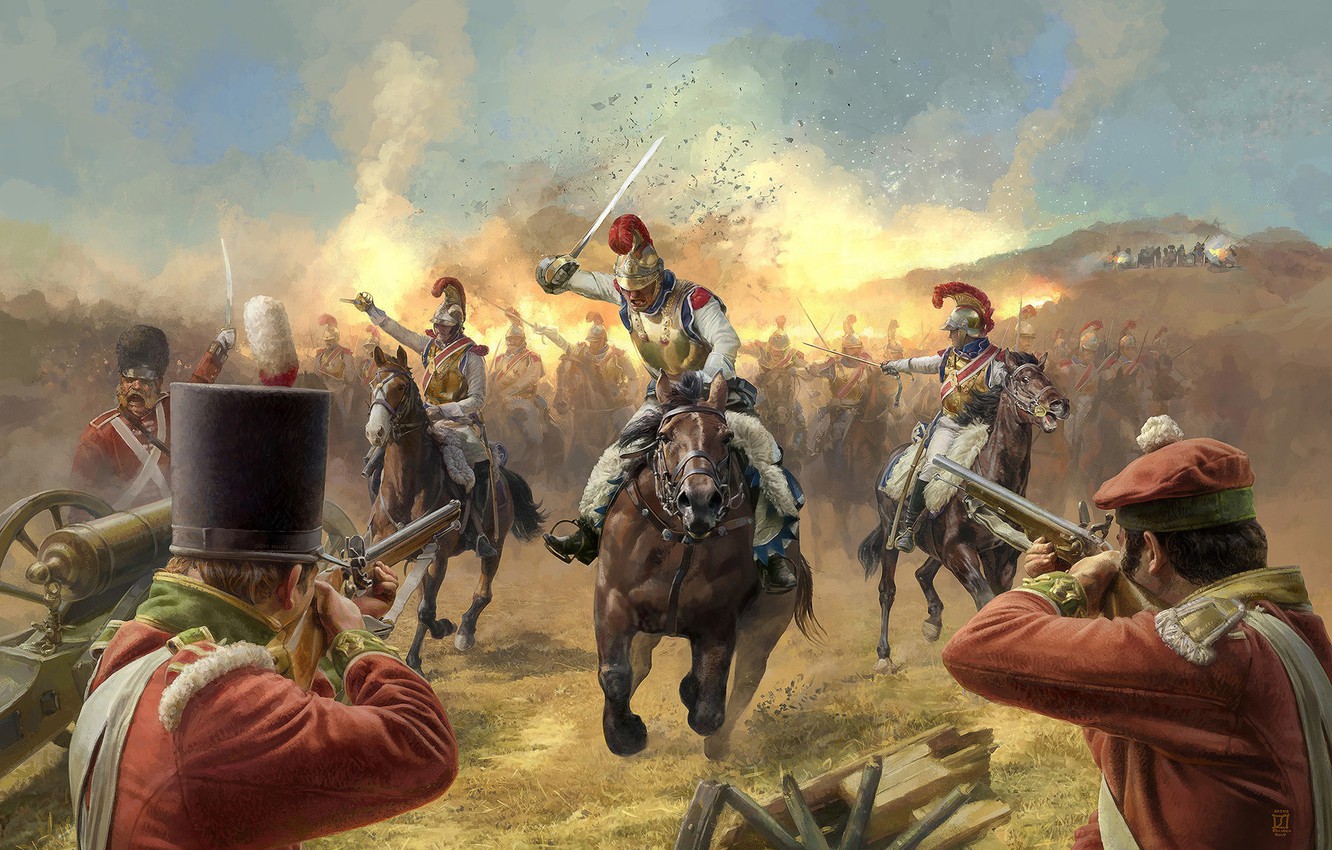 Wallpaper The Explosion Gun Battle Cavalry Money Shots