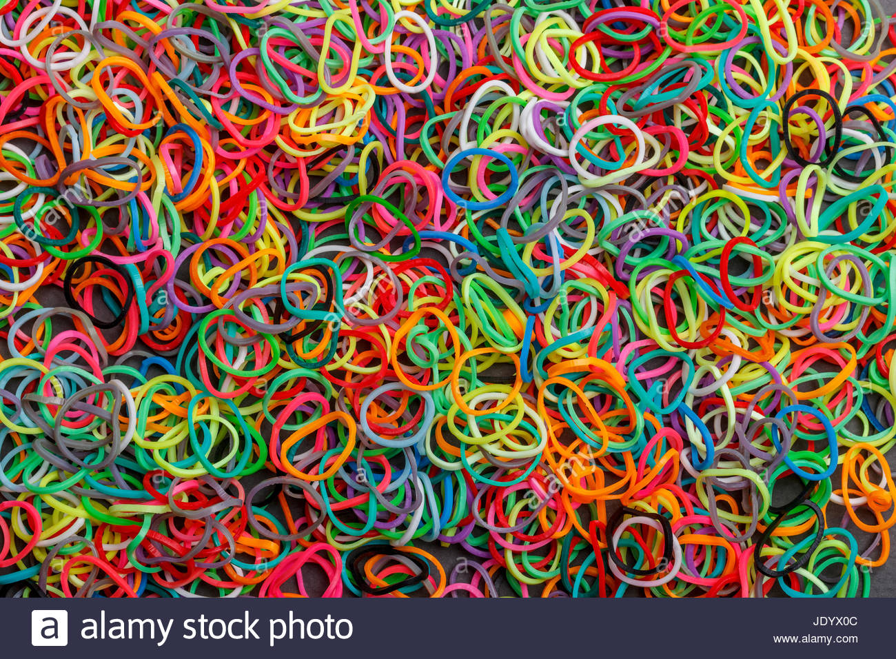 Colorful Background Rainbow Colors Rubber Bands Loom Stock Photo