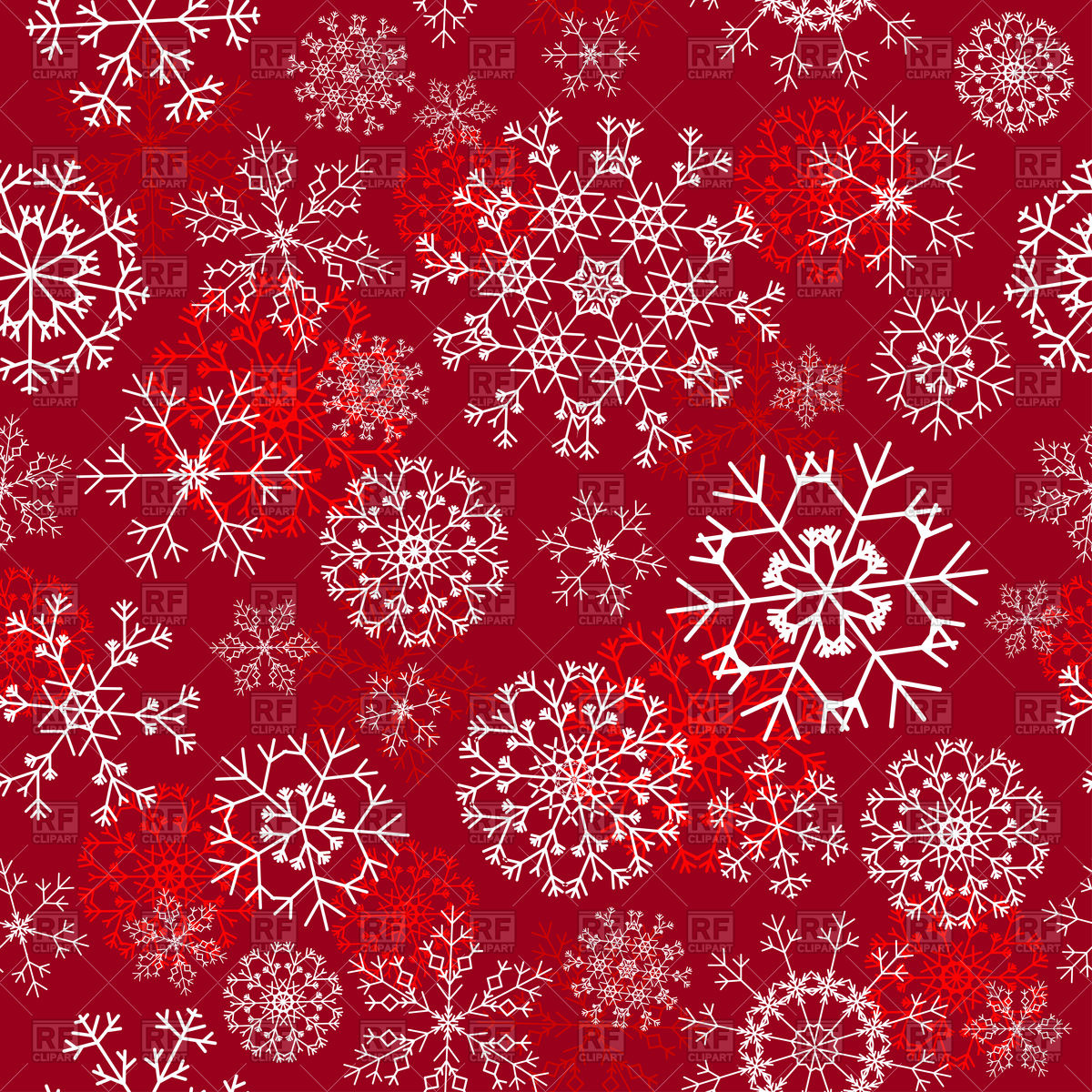 Seamless snowflakes Christmas background Vector Image of