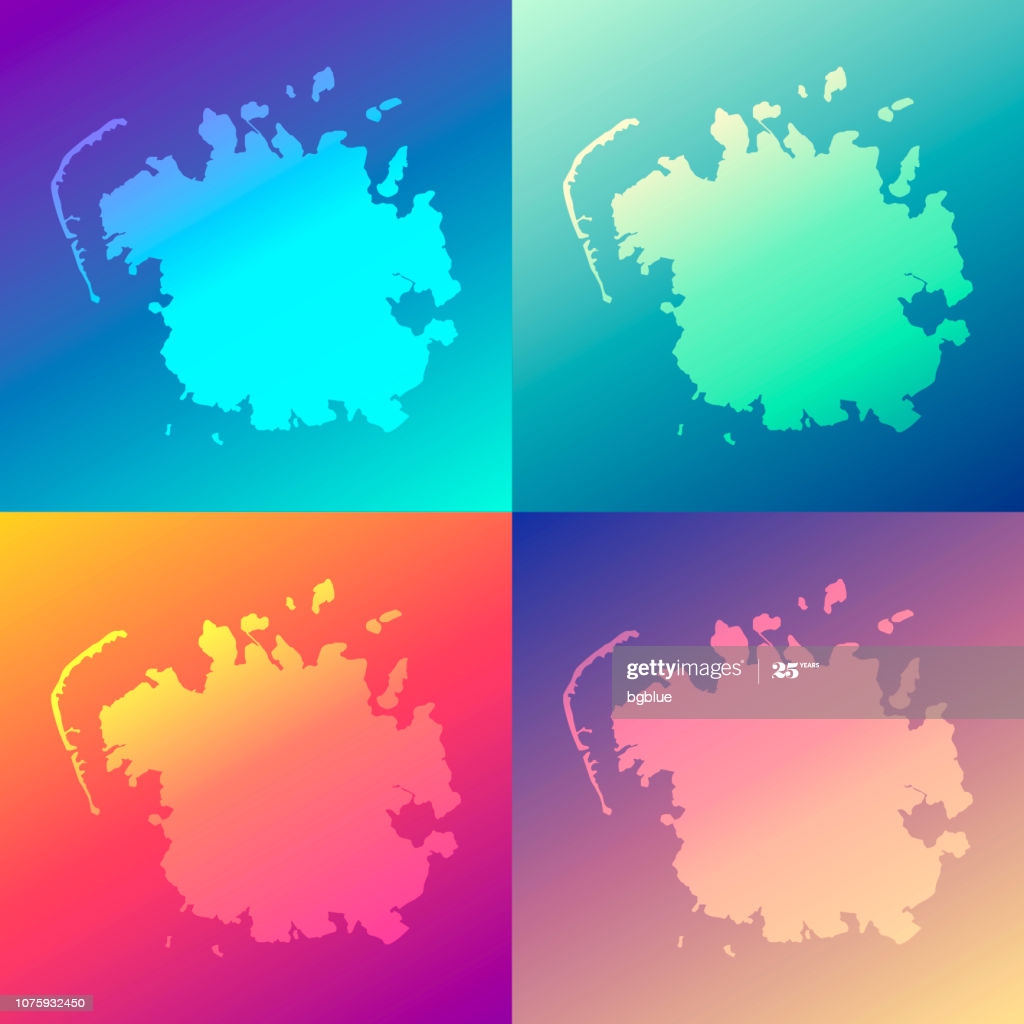 Micronesia Maps With Colorful Gradients Trendy Background High Res