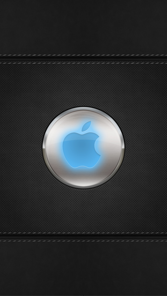 Blue Glow Apple Logo iPhone 5s Wallpaper Download iPhone Wallpapers