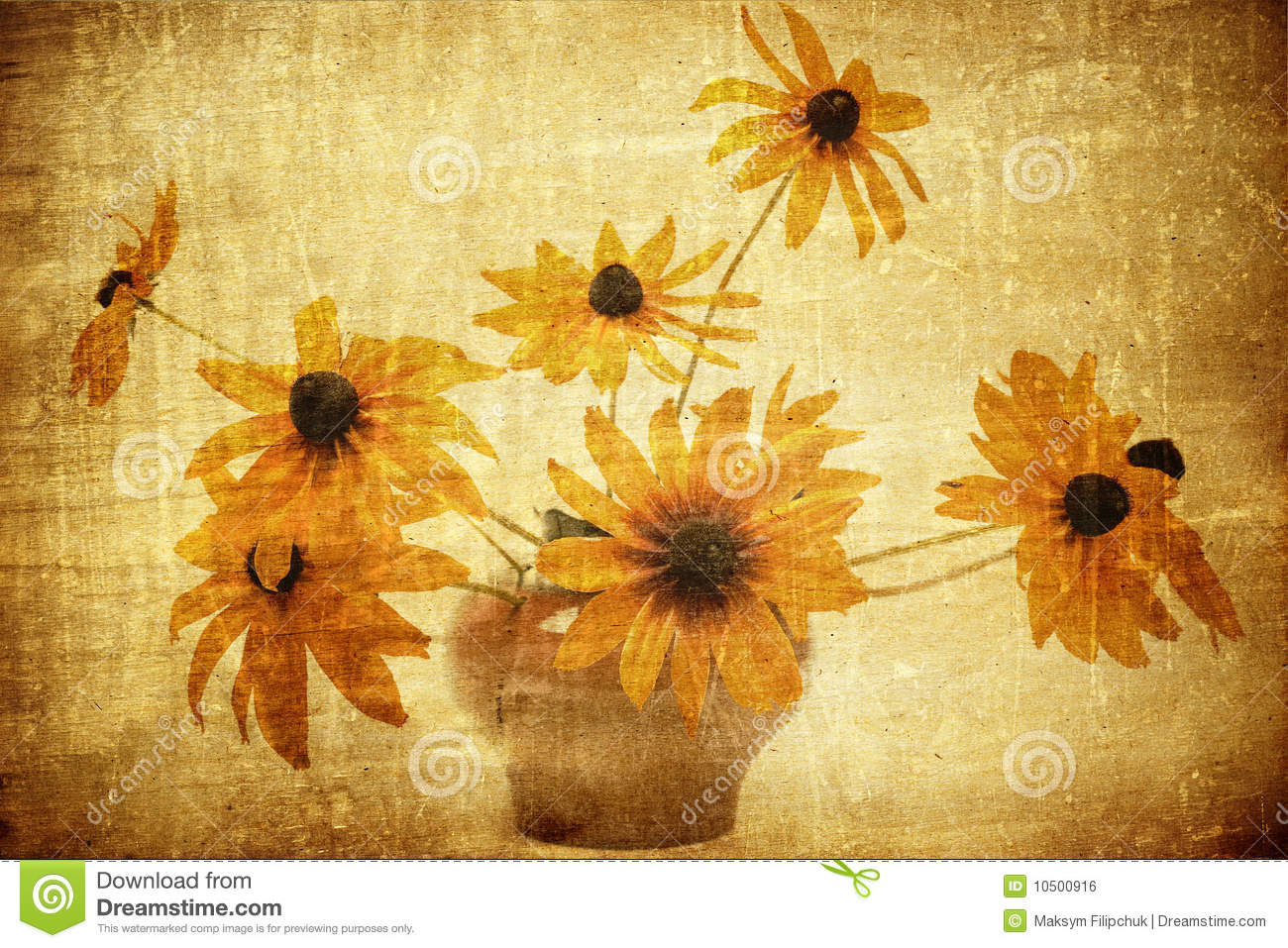Old Fashioned Background Flowers