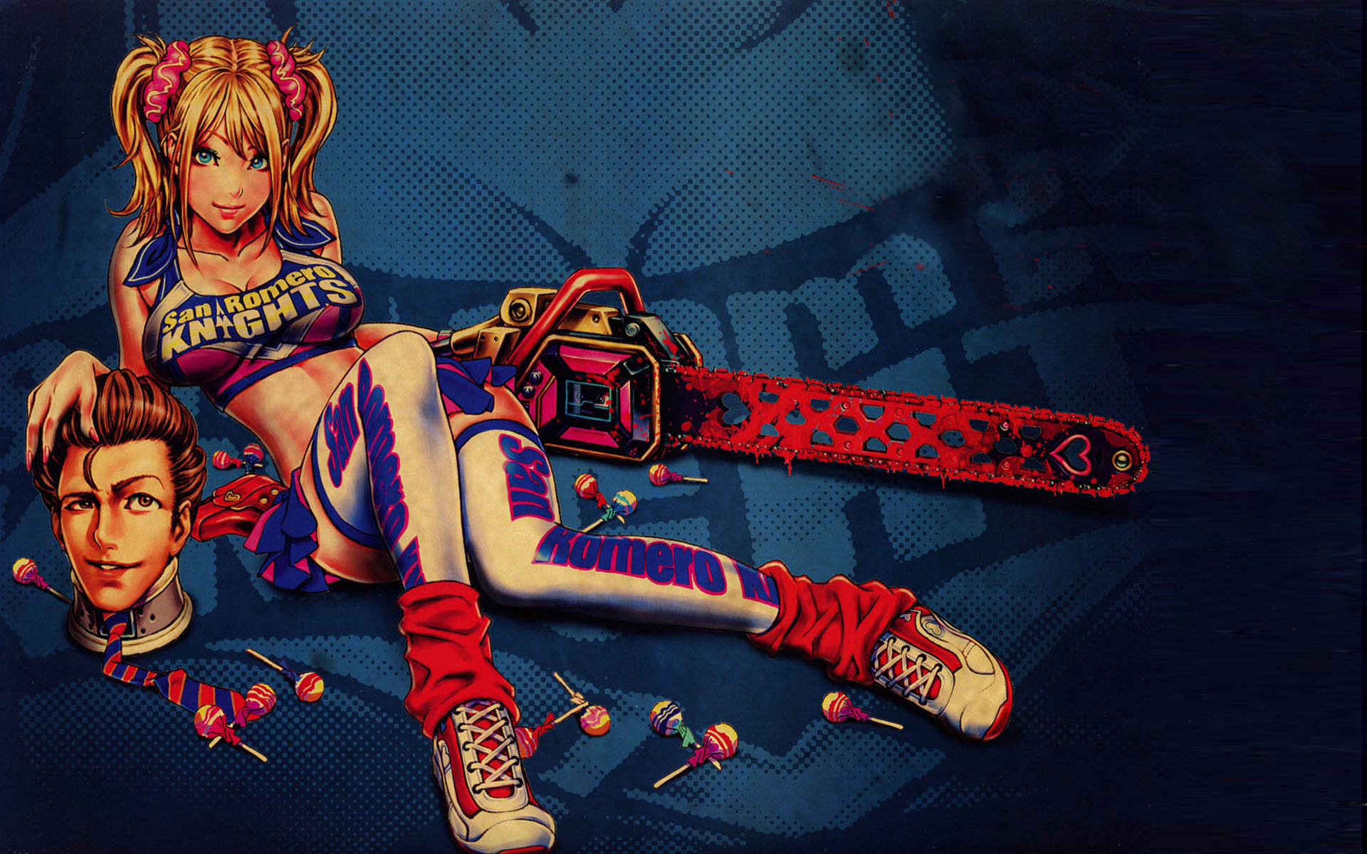 Lollipop Chainsaw Sexy Babe Blonde D Wallpaper Background