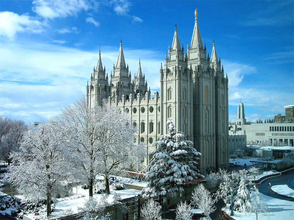 Salt Lake Temple Winter Wallpaper HD