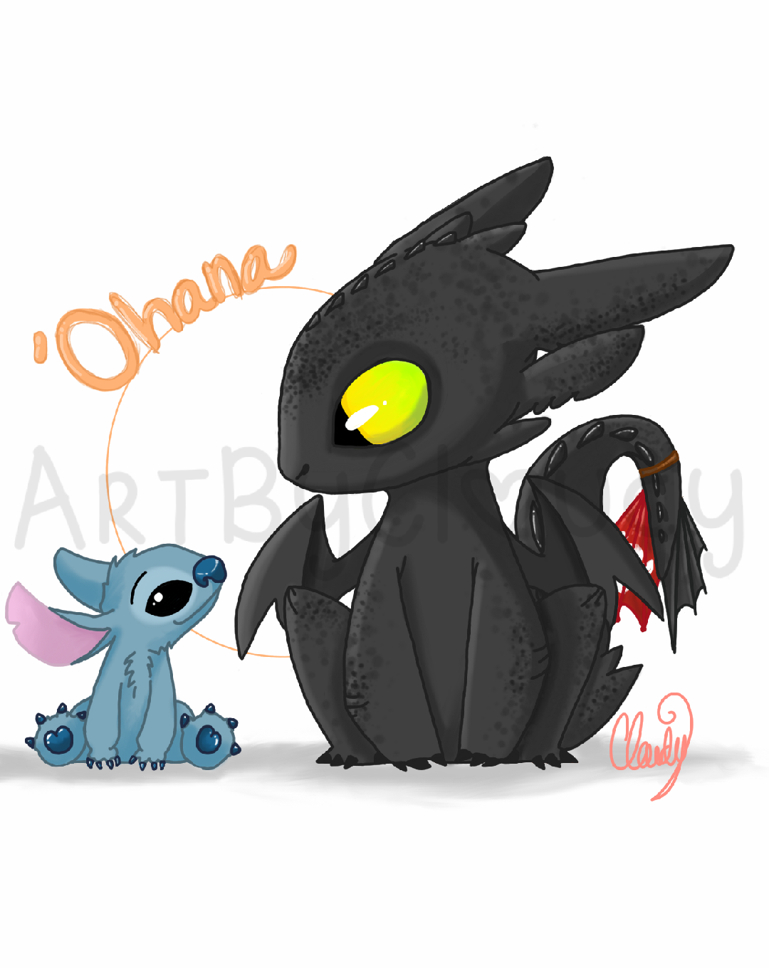 stitch and toothless by emochicklette04 on